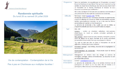 SEMAINE DE RANDO SPIRITUELLE